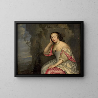 Henri Beaubrun - Portrait of Madame de Maintenon in a seascape.webp