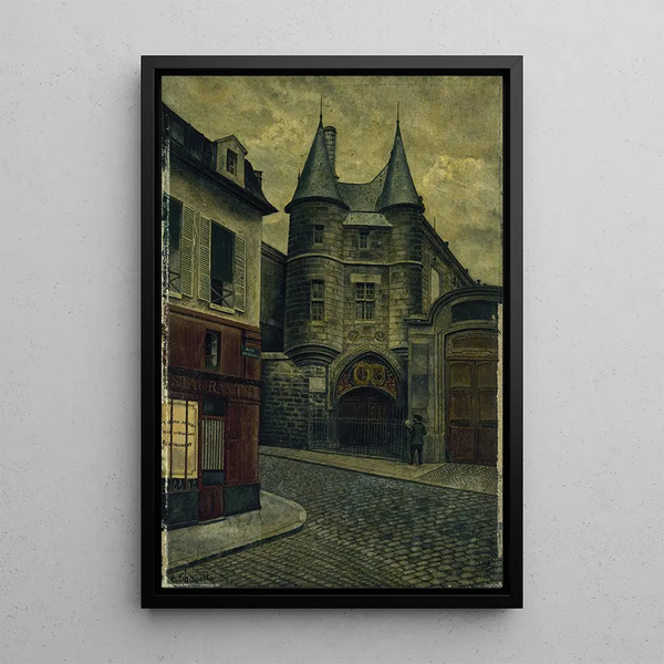Le Portail de l'hôtel de Clisson rue des Archives - Henri Chapelle — gerahmtes Bild an der Wand