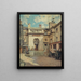 La cour de l'Hôtel Gouthière rue Pierre-Bullet - Henri Dabadie — gerahmtes Bild an der Wand