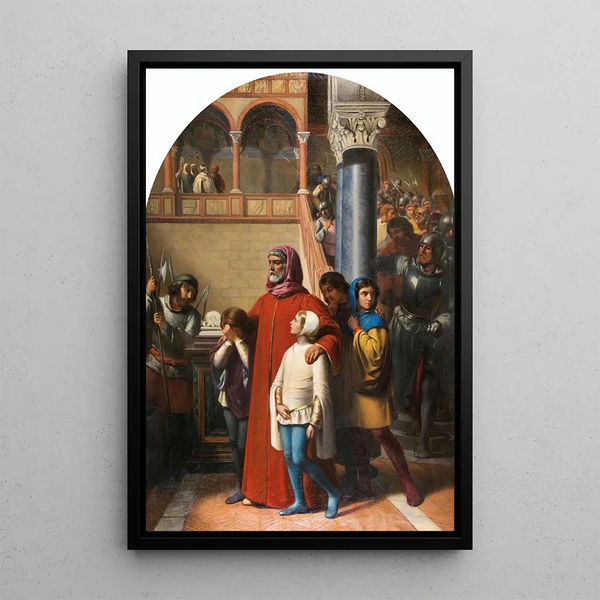 L'Arrestation d'Ugolino - Henri Delaborde — gerahmtes Bild an der Wand