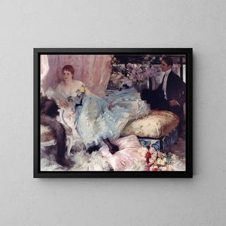 Nach dem Ball - Henri Doucet — gerahmtes Bild an der Wand