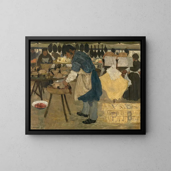 Der Geflügelzüchter - Henri Evenepoel — gerahmtes Bild an der Wand