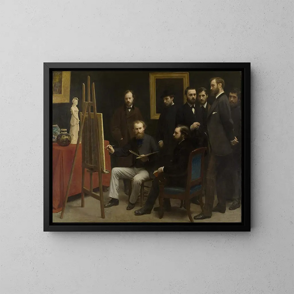 Ein Atelier in den Batignolles - Henri Fantin-Latour — gerahmtes Bild an der Wand