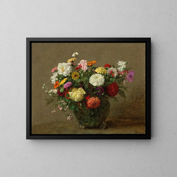 Blumenstrauß aus dem Garten - Henri Fantin-Latour — gerahmtes Bild an der Wand