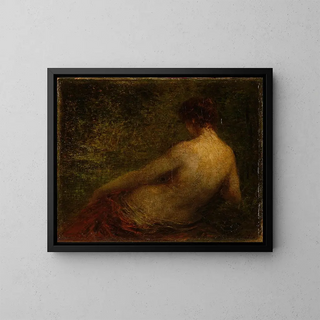 Frau nackt von hinten - Henri Fantin-Latour — gerahmtes Bild an der Wand