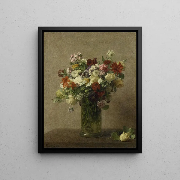 Blumen der Normandie - Henri Fantin-Latour — gerahmtes Bild an der Wand