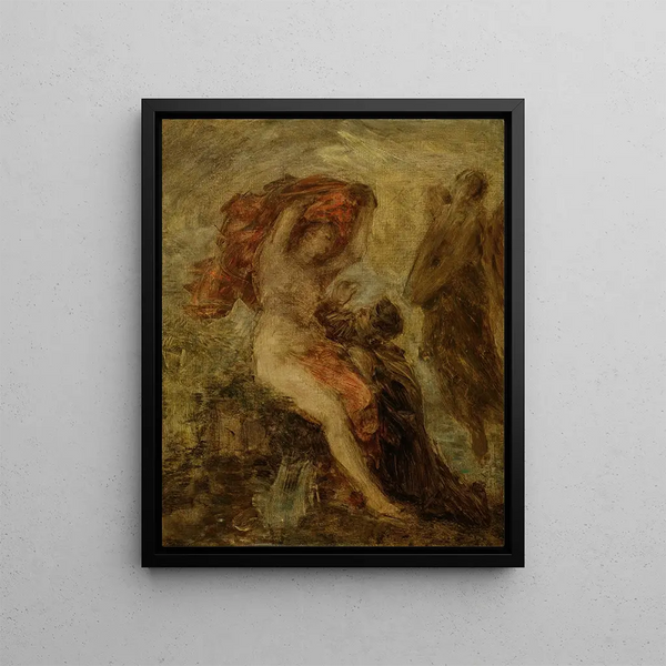 L'Homme zwischen Lüste und Tugend - Henri Fantin-Latour — gerahmtes Bild an der Wand