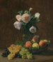 Naturstillleben, Rosen, Pfirsiche und Trauben - Henri Fantin-Latour — Ansicht des Kunstwerks
