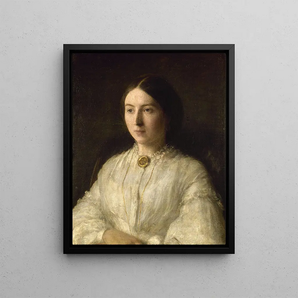 Portrait von Frau Edwin Edwards - Henri Fantin-Latour — gerahmtes Bild an der Wand
