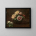 Rosen in einer Schüssel - Henri Fantin-Latour — gerahmtes Bild an der Wand