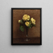 Gelbe Rosen Maréchal Niel - Henri Fantin-Latour — gerahmtes Bild an der Wand