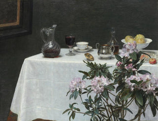 Naturstillleben in der Ecke eines Tisches - Henri Fantin-Latour — Ansicht des Kunstwerks