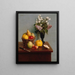 Stillleben mit Blumen und Früchten - Henri Fantin-Latour — gerahmtes Bild an der Wand