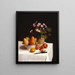 Naturstillleben, Primeln, Birnen und Spaziergänge - Henri Fantin-Latour — gerahmtes Bild an der Wand