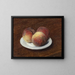 Drei Pfirsiche auf einem Teller - Henri Fantin-Latour — gerahmtes Bild an der Wand
