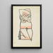 Frau im Hockstand - Henri Gaudier-Brzeska — gerahmtes Bild an der Wand