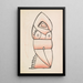 sitzende Figur - Henri Gaudier-Brzeska — gerahmtes Bild an der Wand