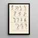 Vier Register mit vierzehn tanzenden Figuren - Henri Gaudier-Brzeska — gerahmtes Bild an der Wand
