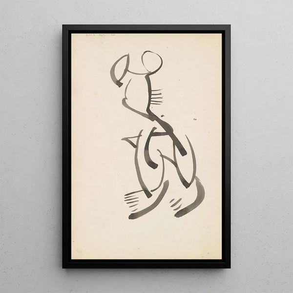 Studie für eine figurative Skulptur - Henri Gaudier-Brzeska — gerahmtes Bild an der Wand