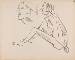 Zwei Studien von Figuren - Henri Gaudier-Brzeska — Ansicht des Kunstwerks