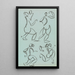 Zwei stehende Figuren - Henri Gaudier-Brzeska — gerahmtes Bild an der Wand