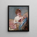 Frau mit Fächer: Porträt von Réjane - Henri Gervex — gerahmtes Bild an der Wand