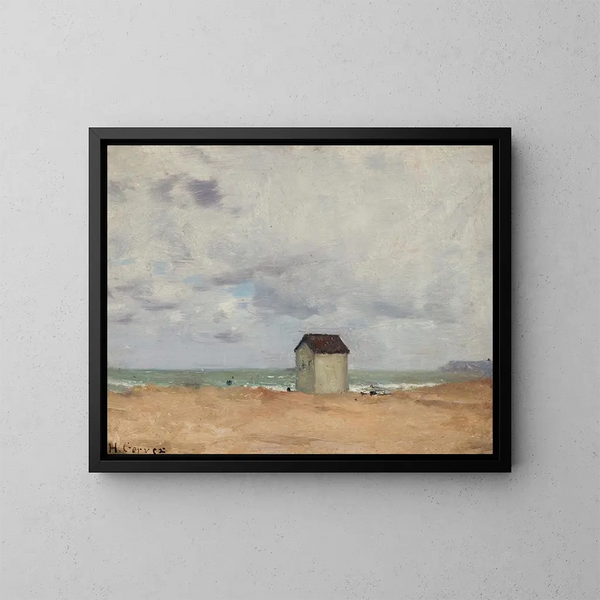 Die Strandpromenade in Trouville - Henri Gervex — gerahmtes Bild an der Wand