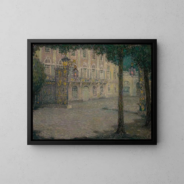 La Place de la Carrière im Mondschein - Henri Le Sidaner — gerahmtes Bild an der Wand