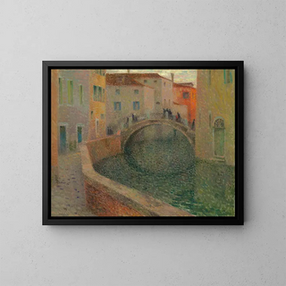 Henri Le Sidaner - Le petit canal soir gris Venise.webp