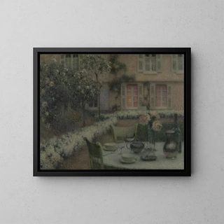 Henri Le Sidaner - The Table in the White Garden at Gerberoy.webp