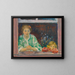 Frau und Mädchen am Fenster - Henri Lebasque — gerahmtes Bild an der Wand