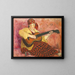 Frau mit Gitarre - Henri Lebasque — gerahmtes Bild an der Wand