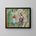 Blumen auf einem Terrassentisch - Henri Lebasque — gerahmtes Bild an der Wand