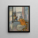 Junge Frau vor dem offenen Fenster - Henri Lebasque — gerahmtes Bild an der Wand