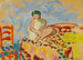 Junge Frau mit grünem Turban, sitzend auf einem Sofa - Henri Lebasque — Ansicht des Kunstwerks