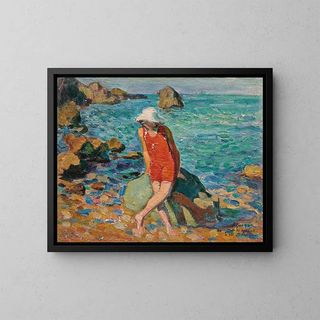 Nono am Meer - Henri Lebasque — gerahmtes Bild an der Wand