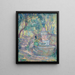 Saint - Tropez, zwei junge Mädchen an der Fontaine - Henri Lebasque — gerahmtes Bild an der Wand