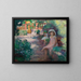 Unter den Mimosen, die Mädchen - Henri Lebasque — gerahmtes Bild an der Wand