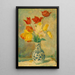 Tulpen in einer Delft-Keramikvase - Henri Lebasque — gerahmtes Bild an der Wand