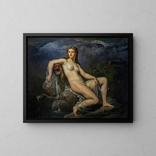 La Source ou l'Eau - Henri Lehmann — gerahmtes Bild an der Wand