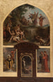 Predigt von Sankt Dionysius und Bekehrung der Gallier Enthauptung von Sankt Dionysius Christus am Kreuz Sankt Rustikus und Sankt Eleutherius - Henri Léopold Lévy — Ansicht des Kunstwerks