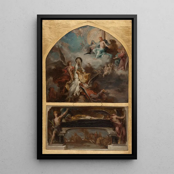 Auferstehung und Apothéose des heiligen Denis - Henri Léopold Lévy — gerahmtes Bild an der Wand