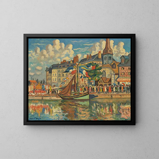 Henri Linard de SaintDlis - Boat In Harbor.webp