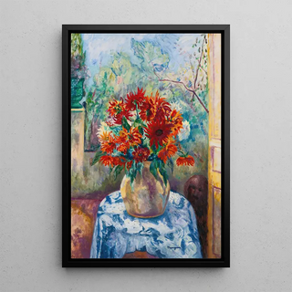 Henri Manguin - Dahlias Sur La Terrasse De Loustalet SaintTropez.webp