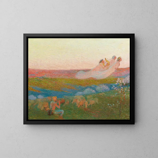 Berger und seine drei Musen - Henri Martin — gerahmtes Bild an der Wand