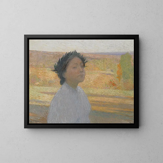 Henri Martin - Buste De Jeune Fille Avec Un Couronne De Laurier.webp