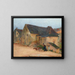 Chevrière vor einem alten Haus in Labastide - Henri Martin — gerahmtes Bild an der Wand