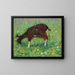 Ziege in einem Blumenfeld - Henri Martin — gerahmtes Bild an der Wand