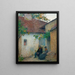 Paar im Gespräch vor dem Bauernhof - Henri Martin — gerahmtes Bild an der Wand