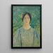 Junge Frau im Blumenrock - Henri Martin — gerahmtes Bild an der Wand